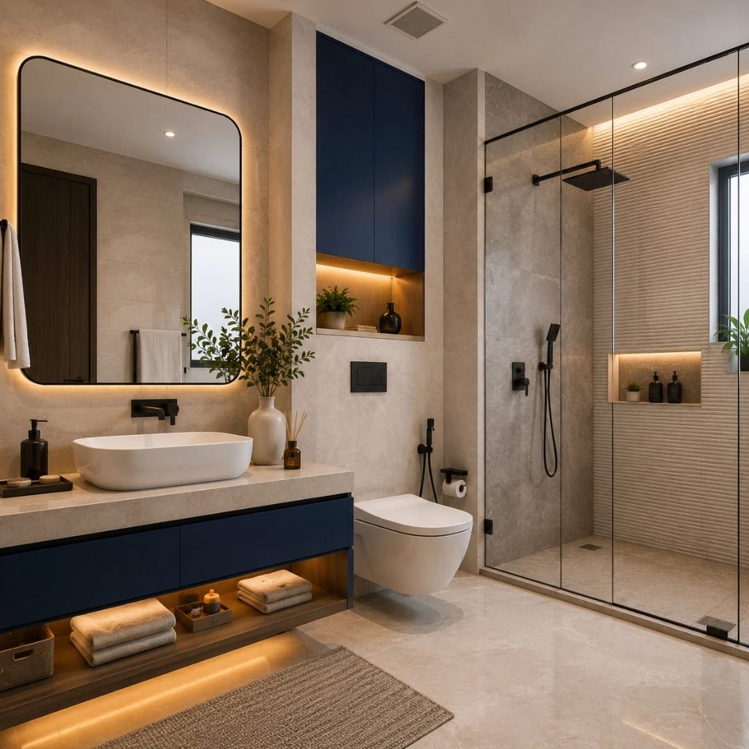 Modern bathroom interior
