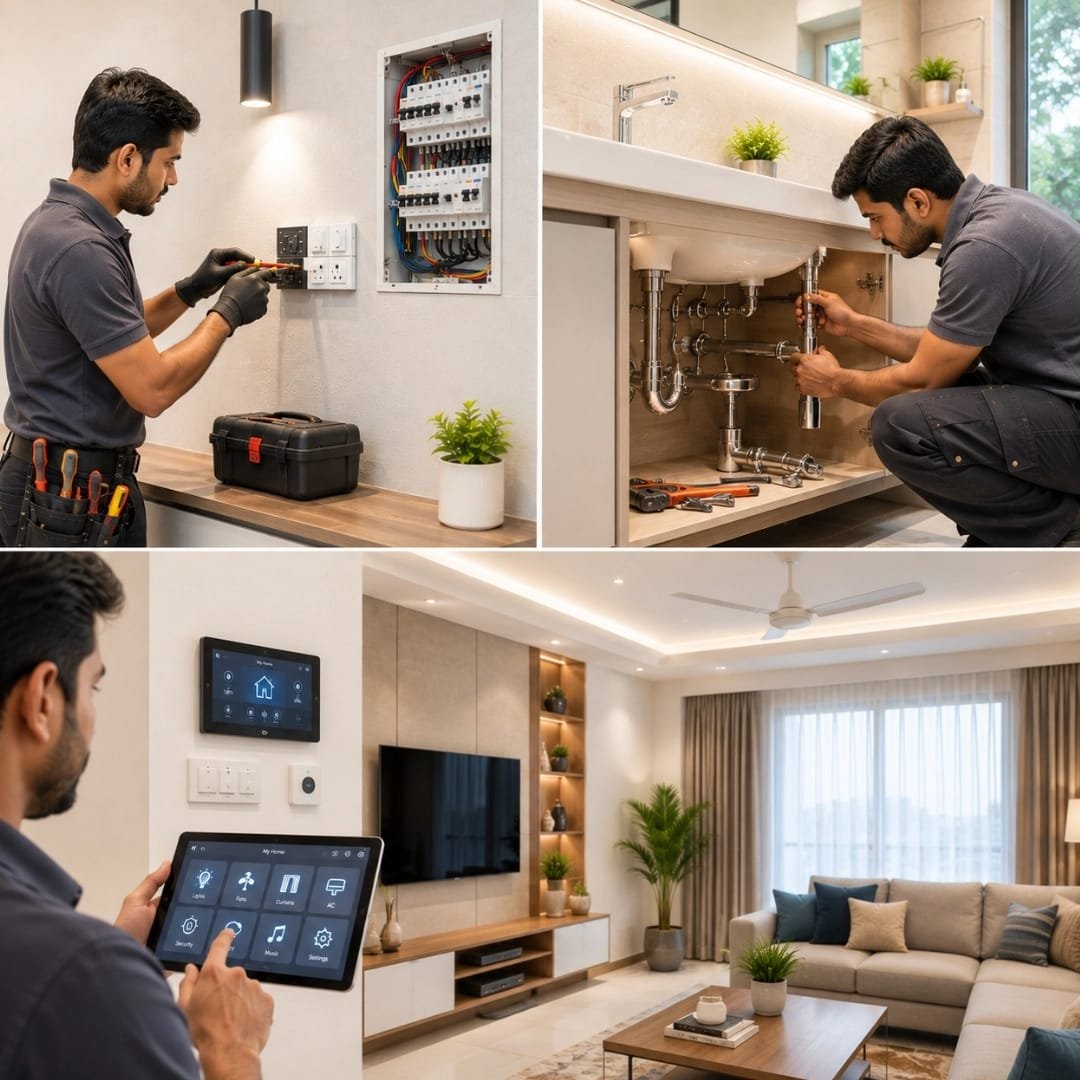 Smart home interior installation