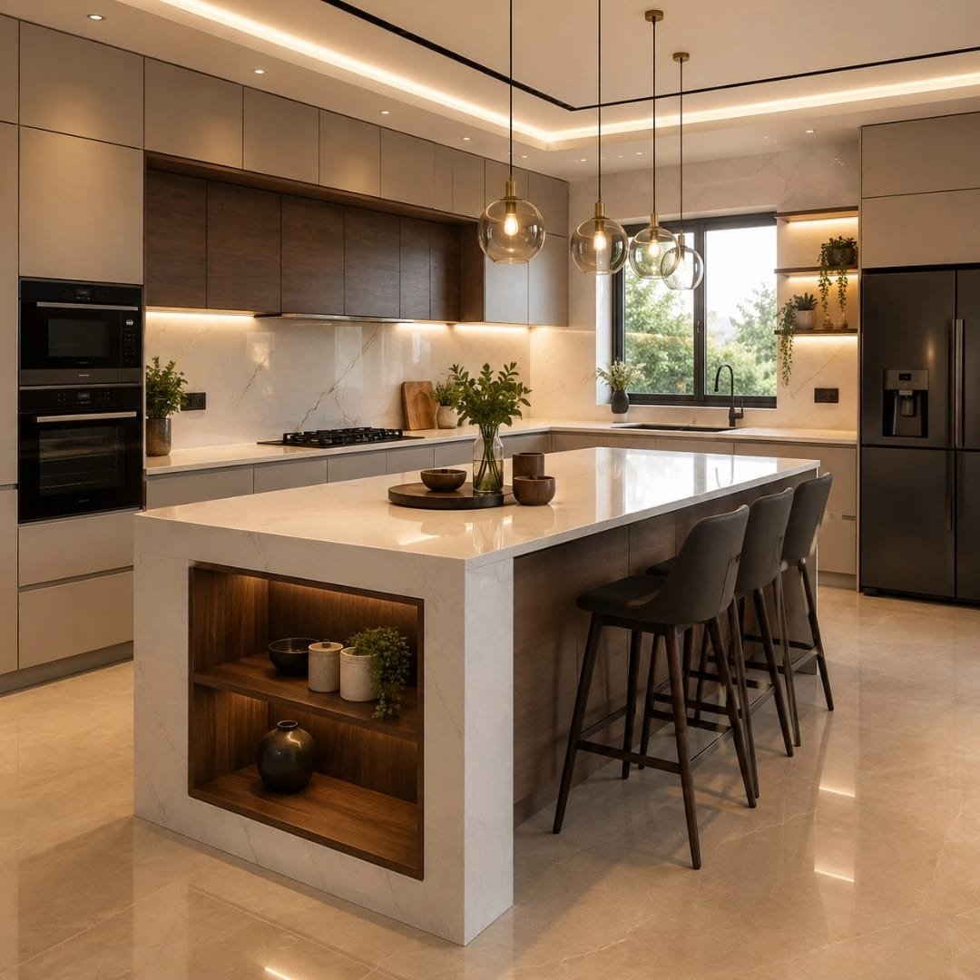 Modern modular kitchen interior