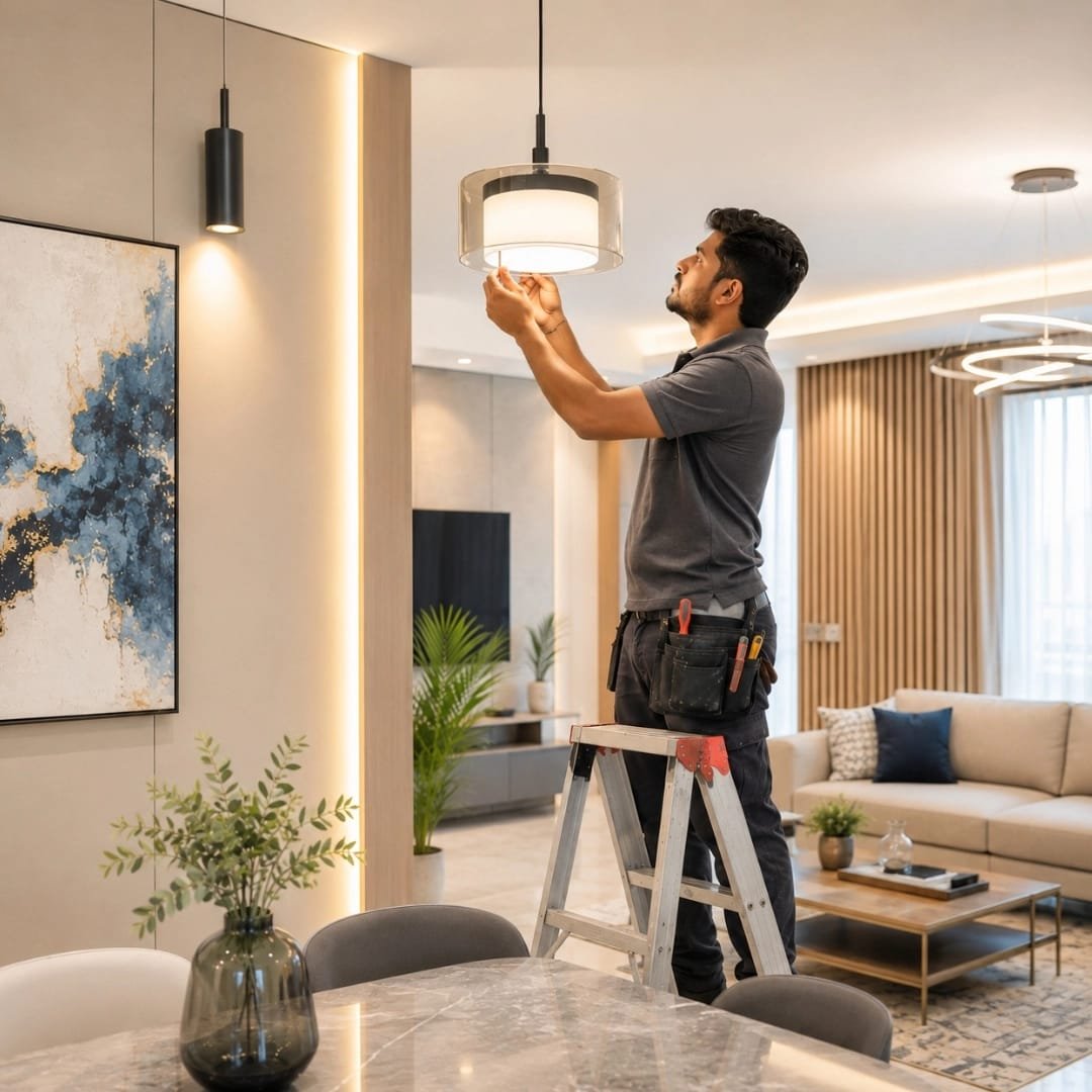 Interior lighting installation