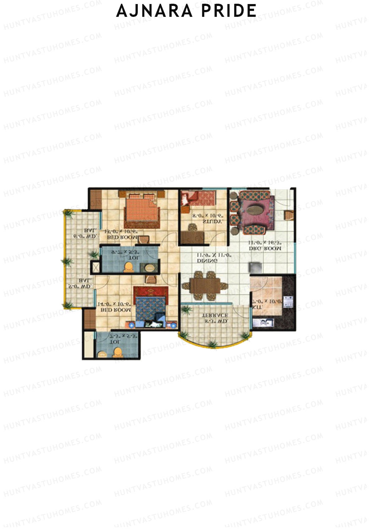 2.5 BHK floor plan