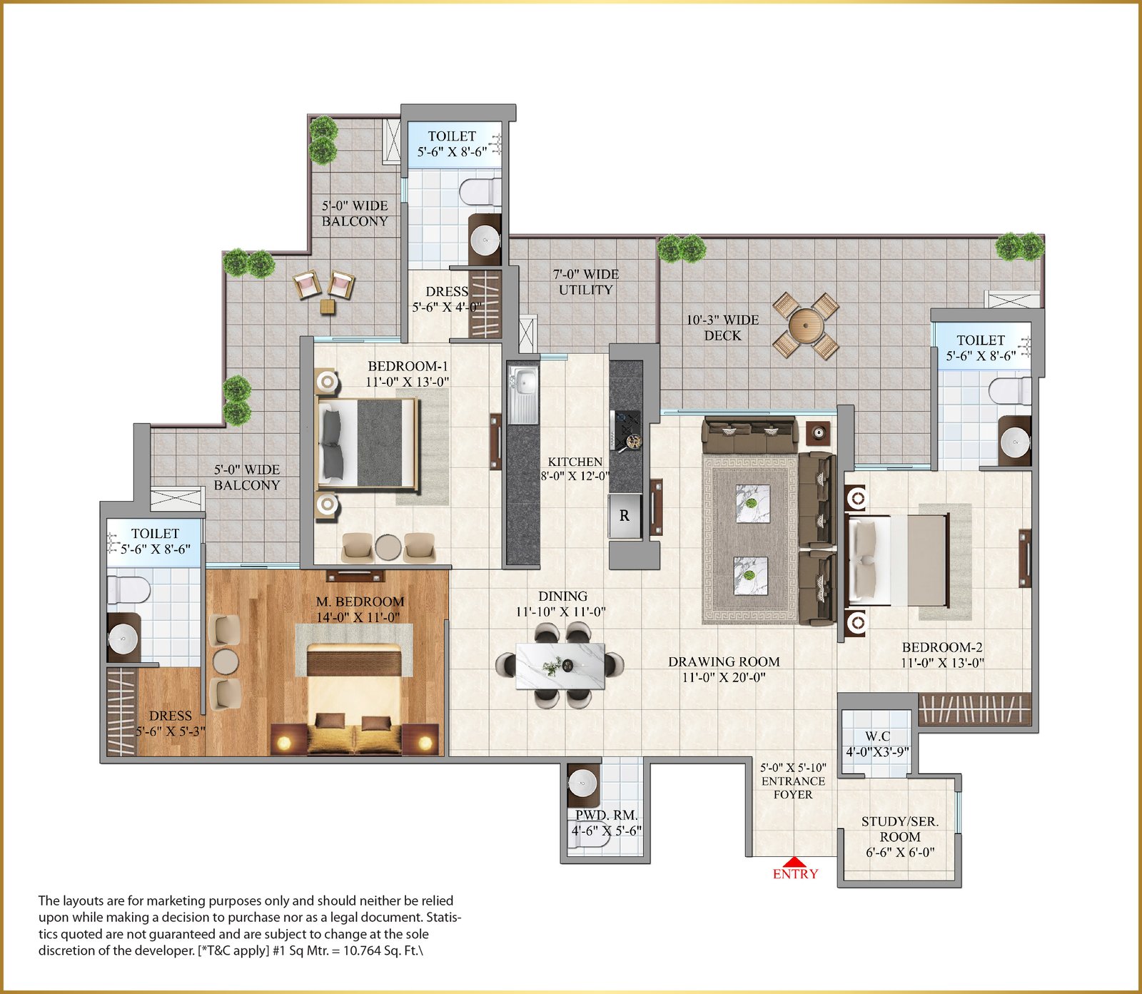 Type 01 floor plan