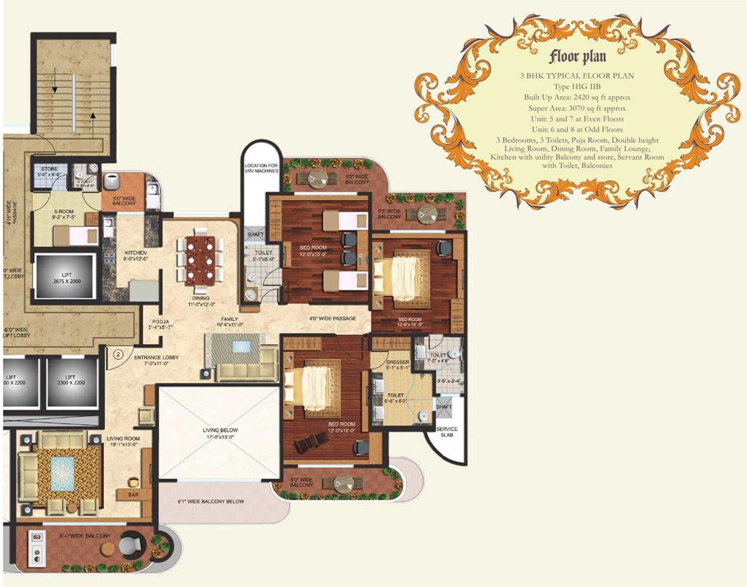 HIG-IIB floor plan