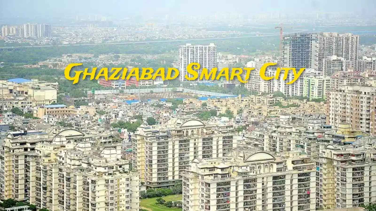 Ghaziabad residential skyline and green boulevard